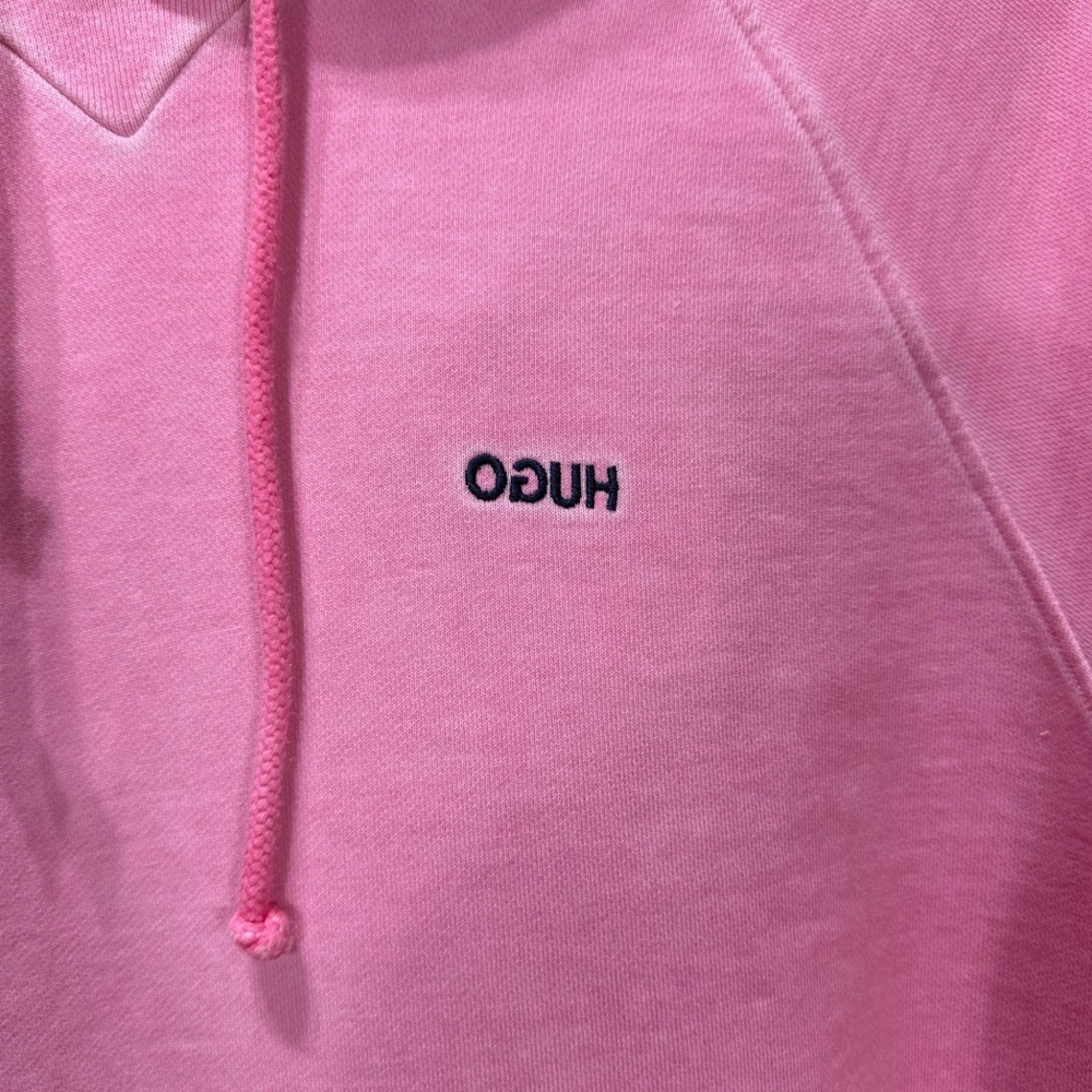 HUGO BOSS Hugo Unisex Pink Derraine Hoodie – Size Small Oversized fit Streetwear - Picture 7 of 14